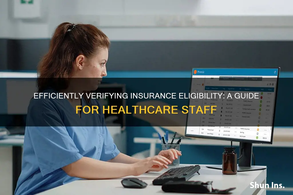 how to chekc insurance eligibility staff