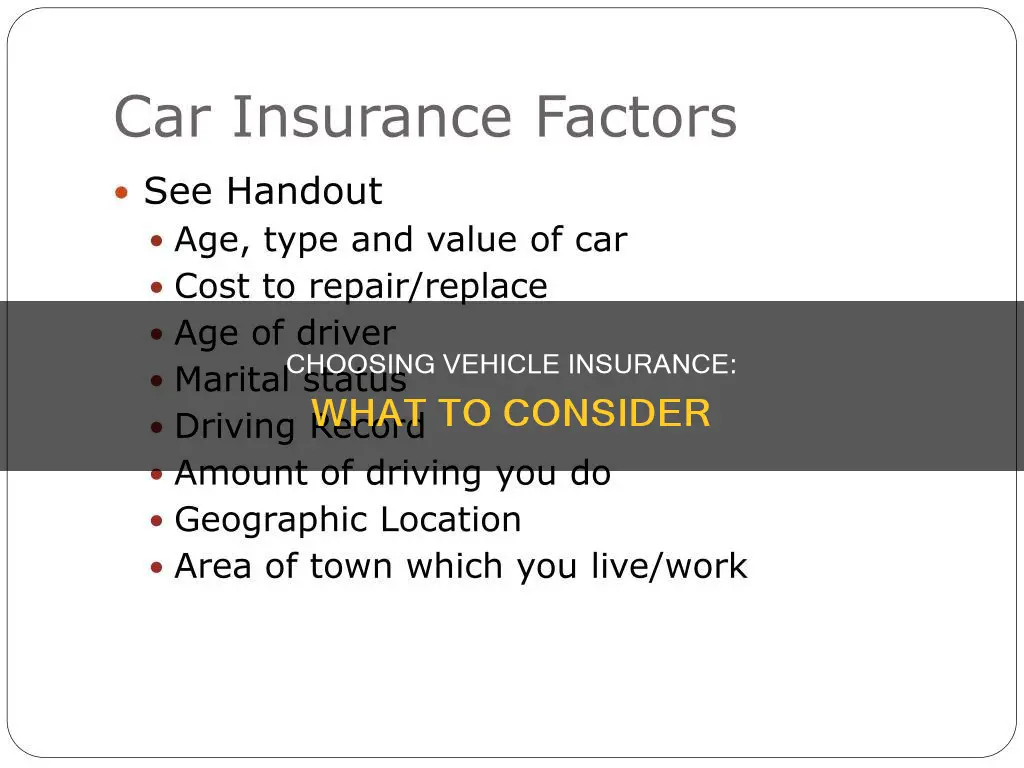 how to choose a vehicle insurance