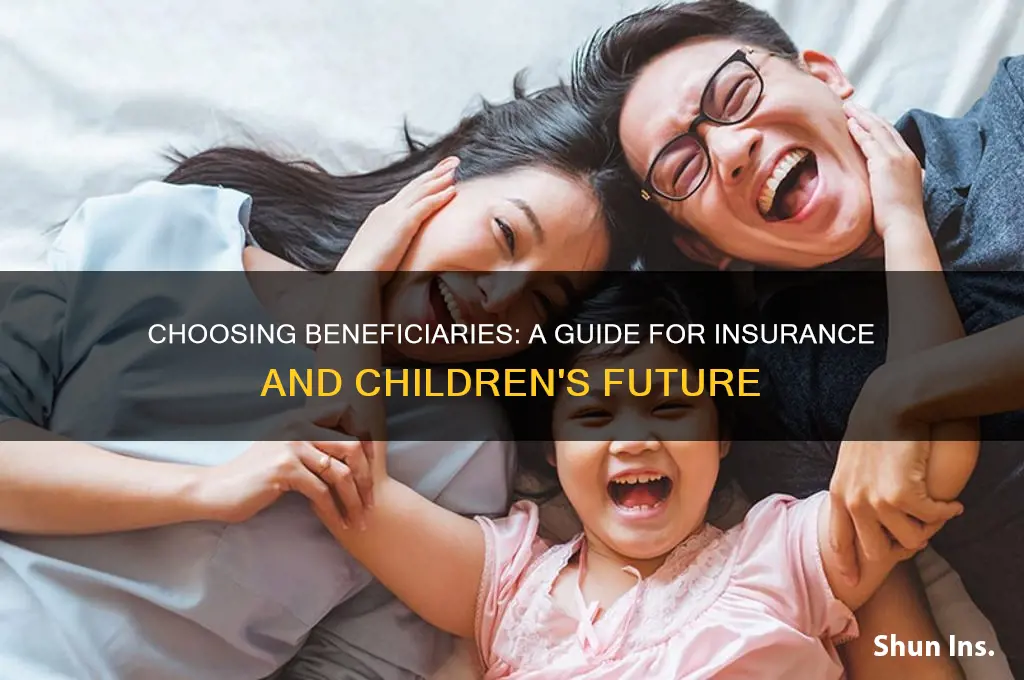 how to choose beneficiaries for insurance sponse or children