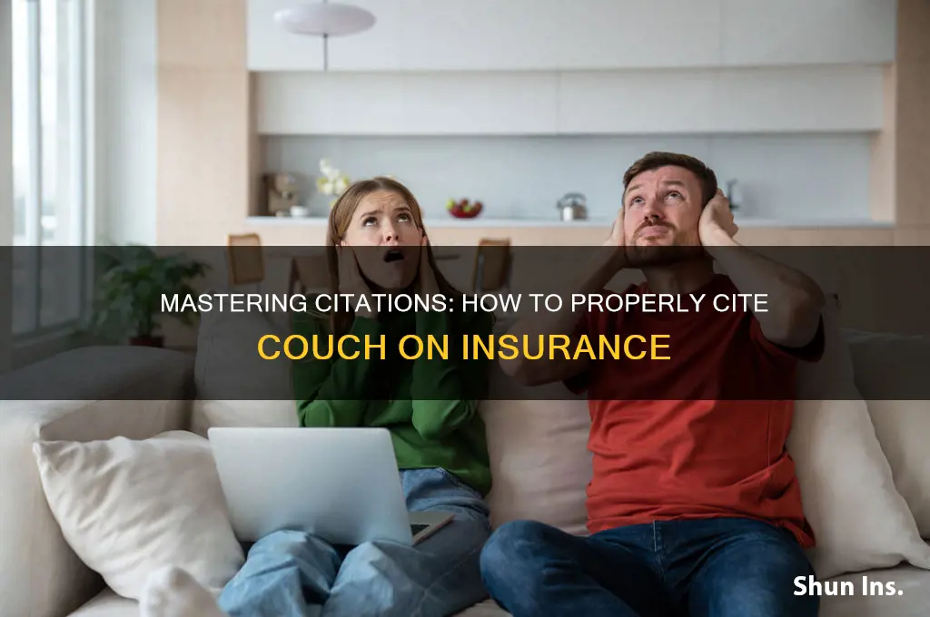 how to cite couch on insurance