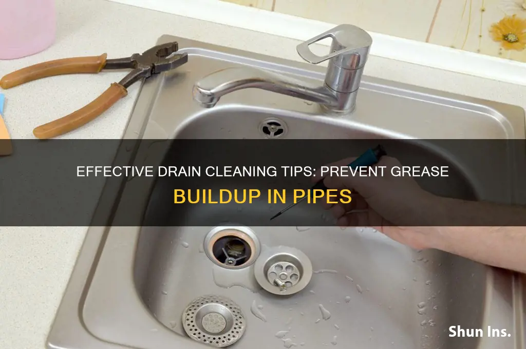 how to clean the drain pipes to insure no grease