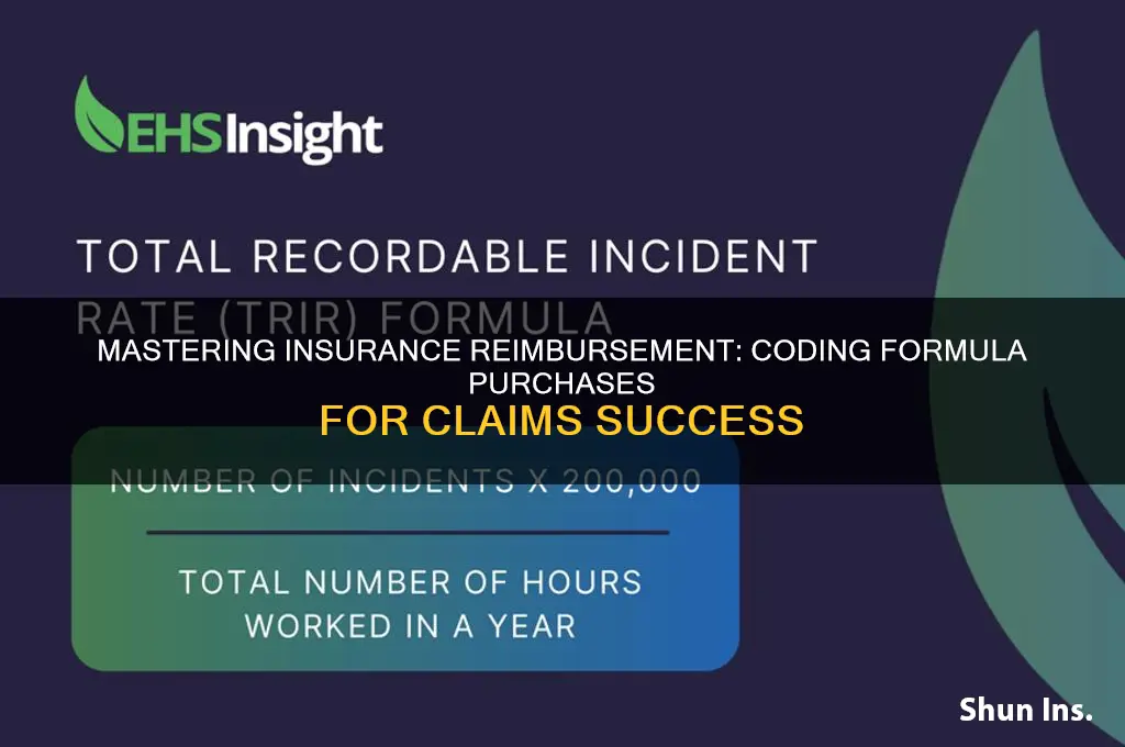 how to code formula purchase for insurance reimbursement