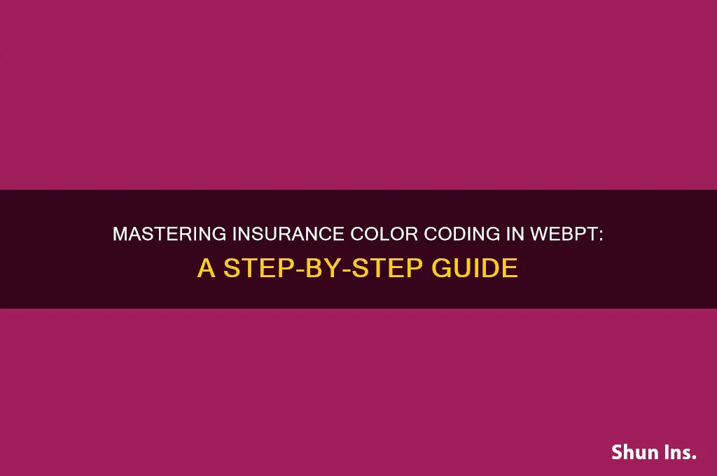 how to color code insurance on webpt