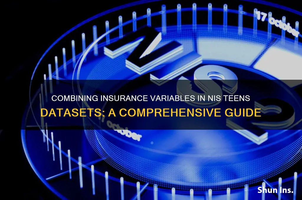 how to combine insurance variables in nis teens datasets