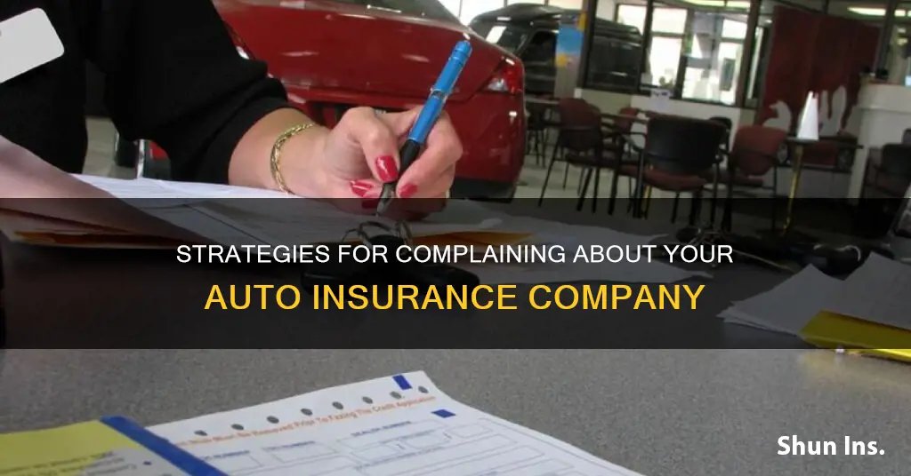 how to complain about an auto insurance company