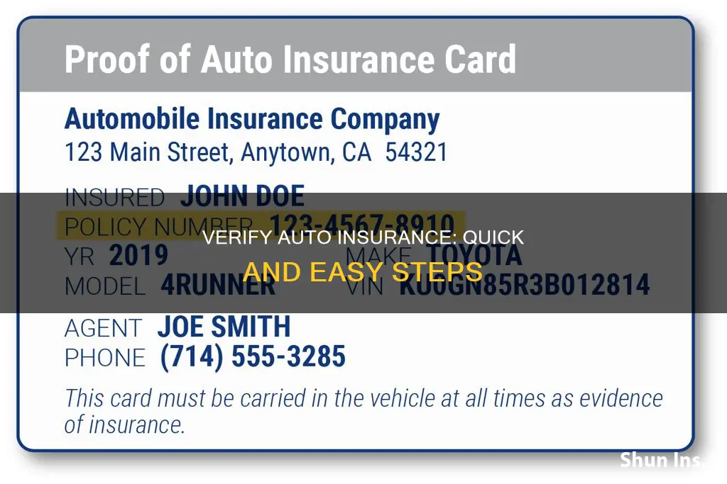 how to confirm auto insurance