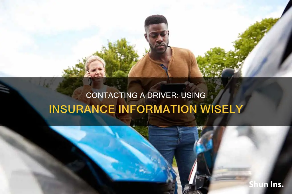 how to contact a driver through insurance