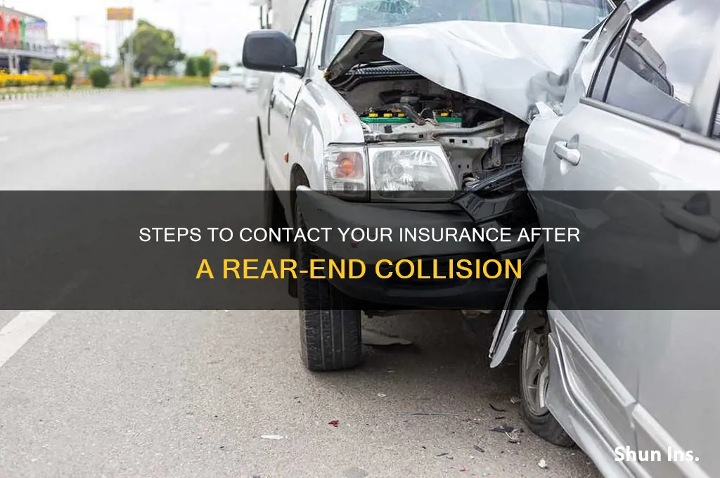 how to contact insurance due to rear end