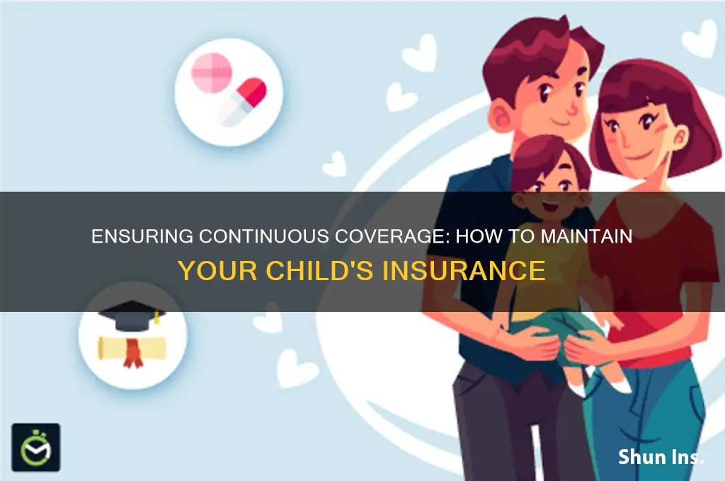 how to continue insurance for my child