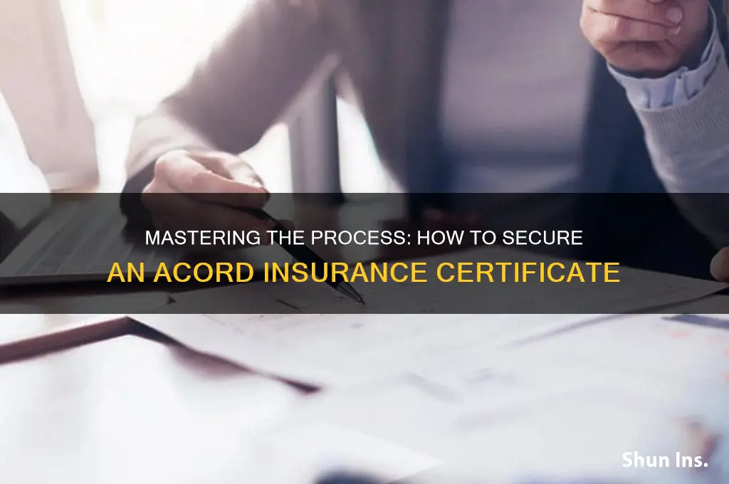 how to contract an acord insurance certificate