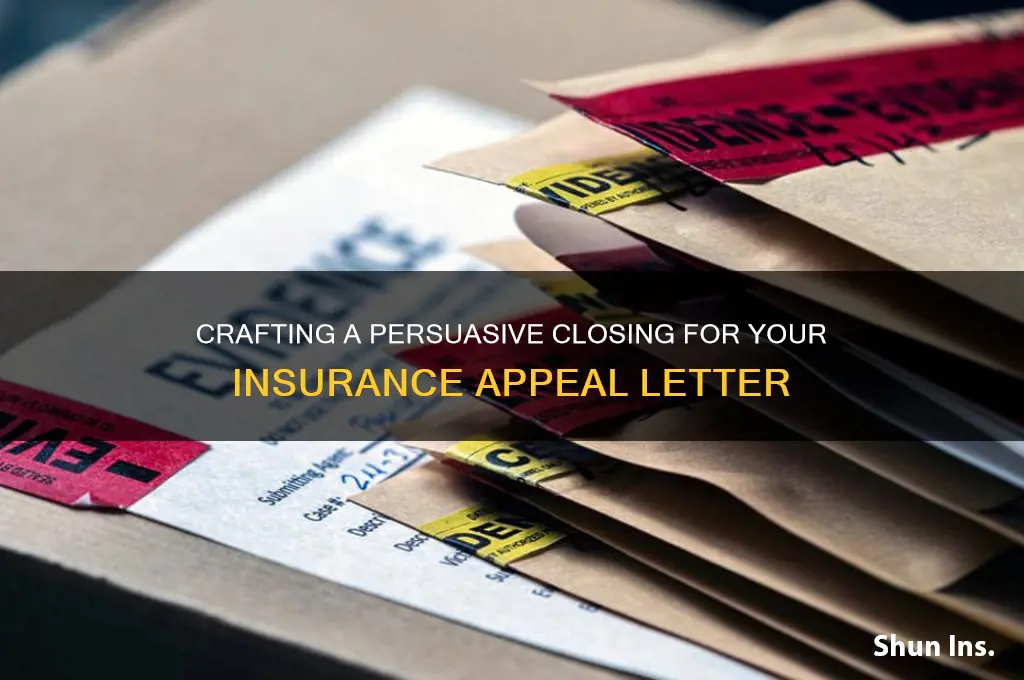 how to corgally end an insurance appeal letter