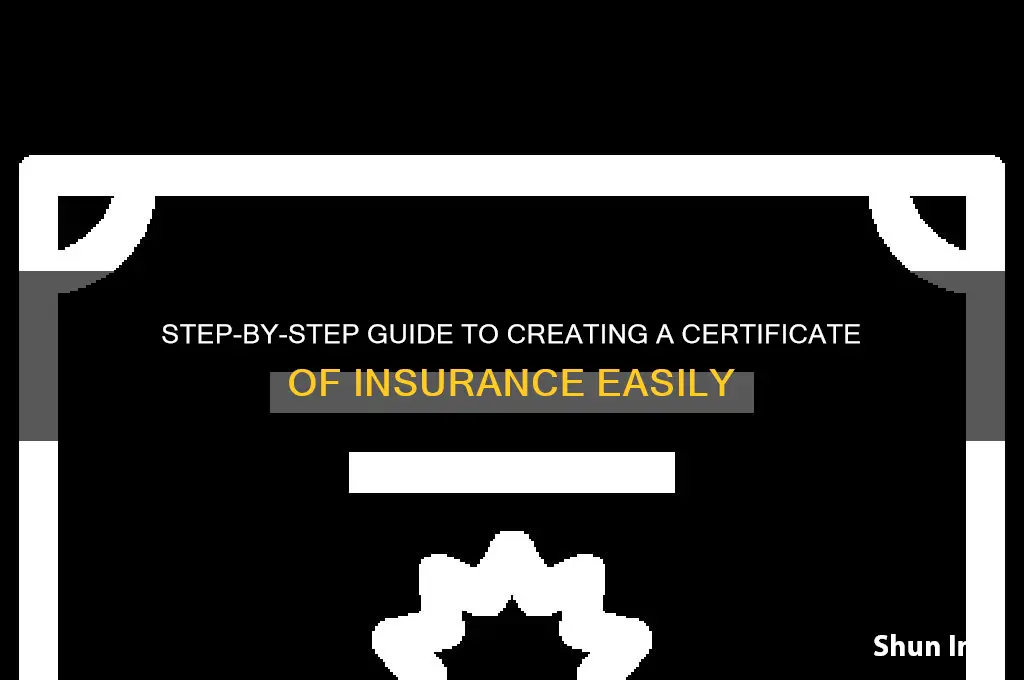 how to create a certificate of insurance