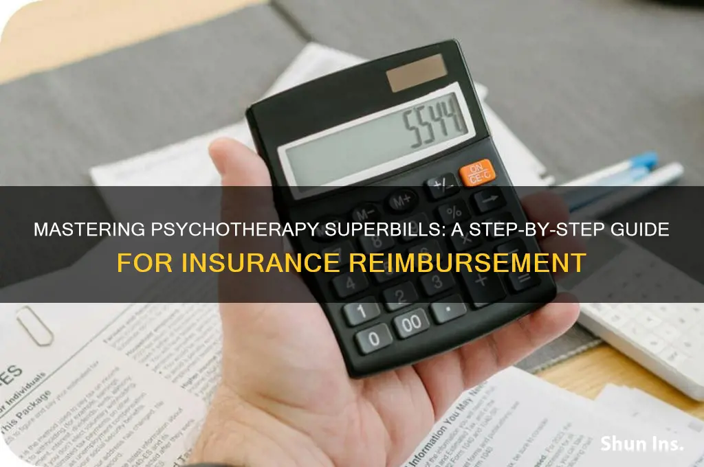how to create pscyhotherapy superbill for insurance