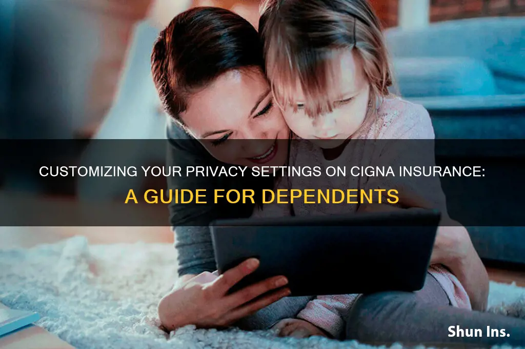 how to customize my privacy on my parents insurance cigna