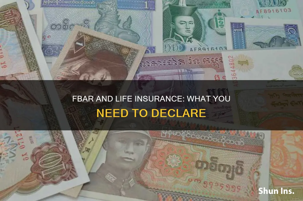 how to declare life insurance on fbar