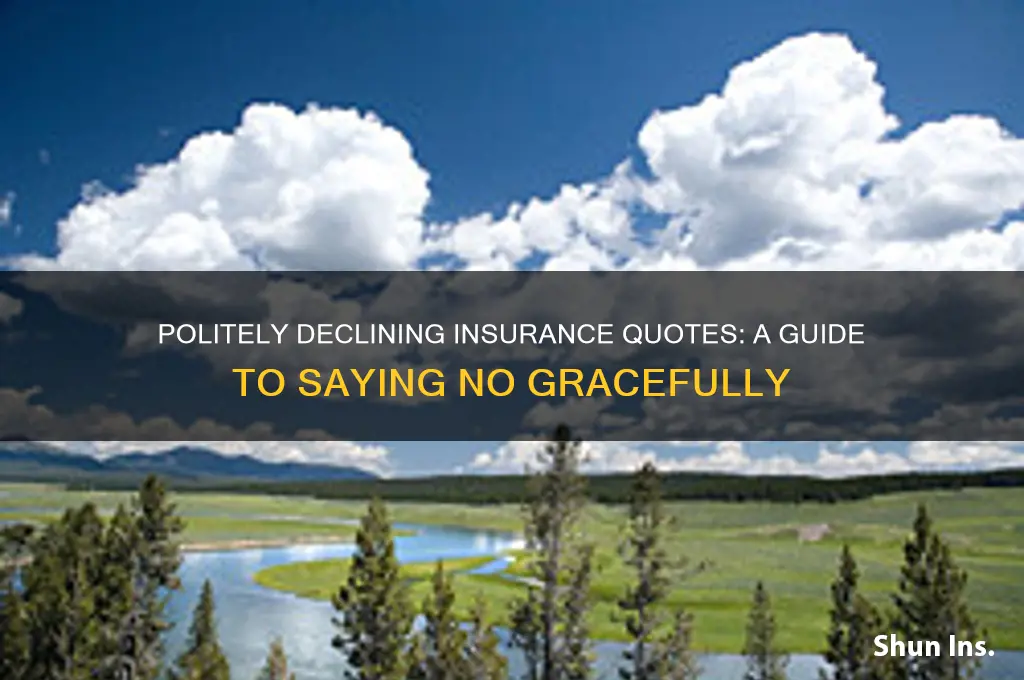 how to decline an insurance quote