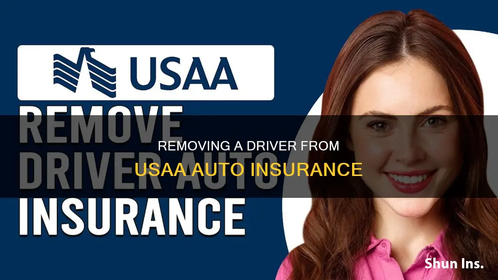 how to delete a driver off my usaa auto insurance