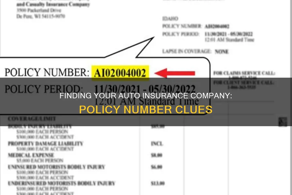 how to determine auto insurance company by policy number