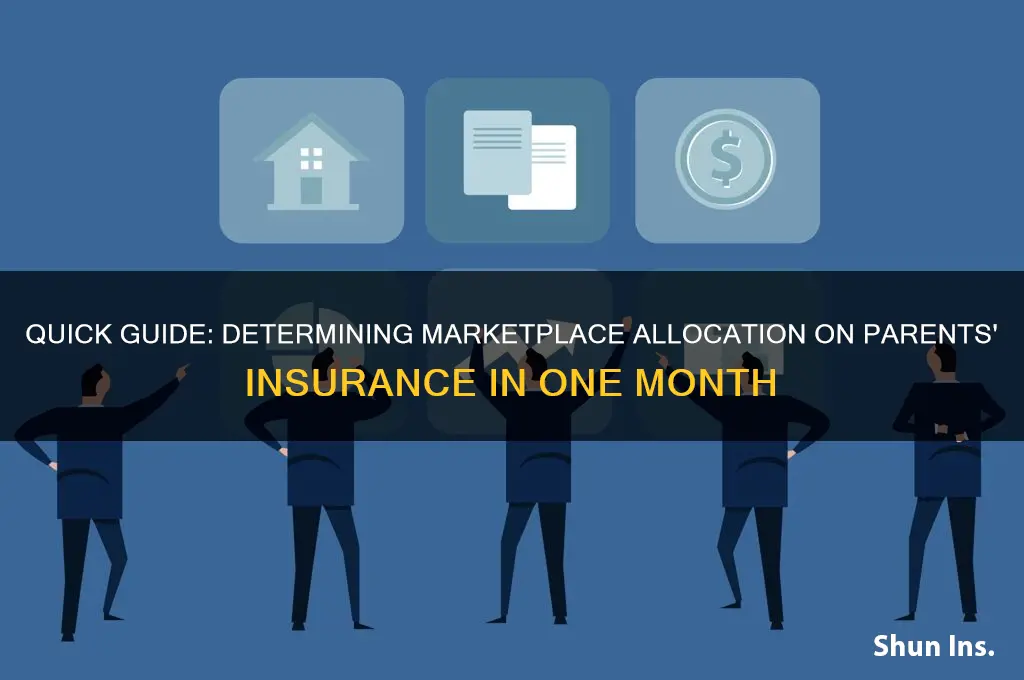how to determine marketplace allocation on parents insurance one month