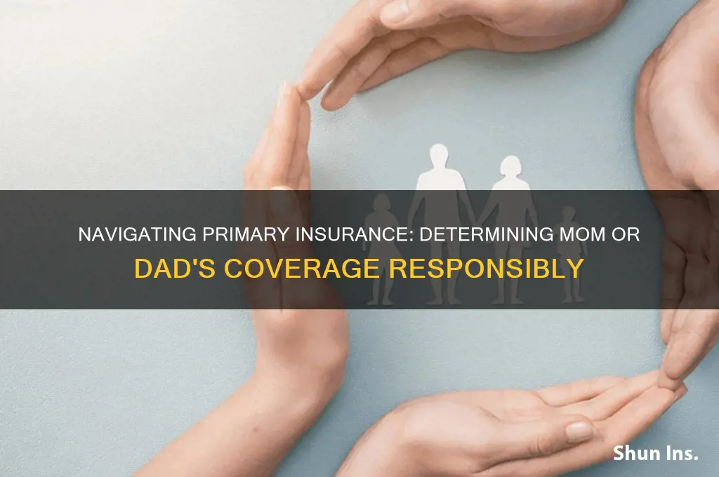 how to determine whose primary insurance mom or dad