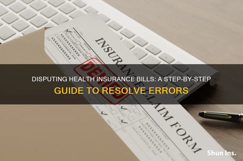 how to dispute health insurance bill