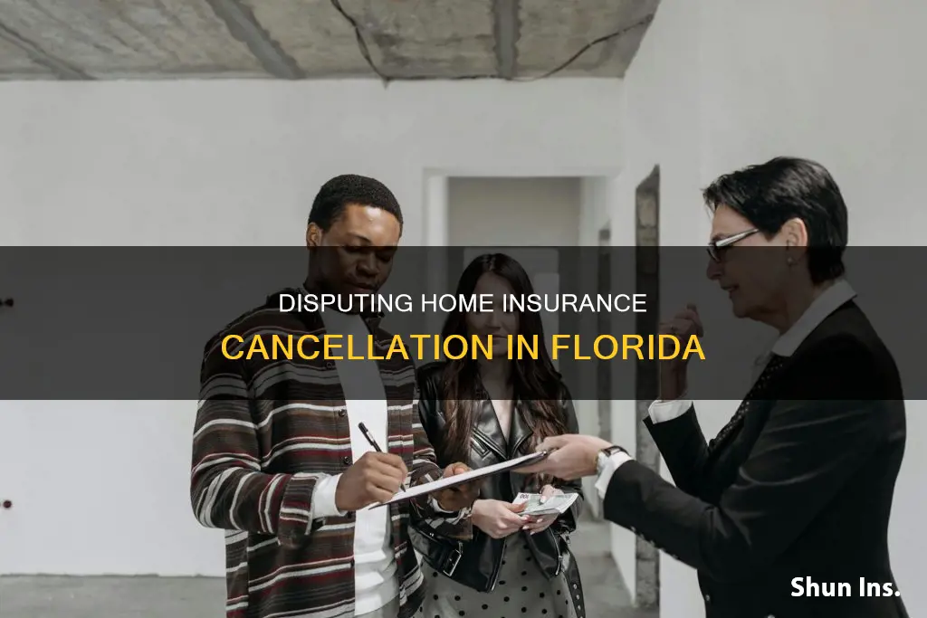 how to dispute homeowners insurance cancellation in Florida