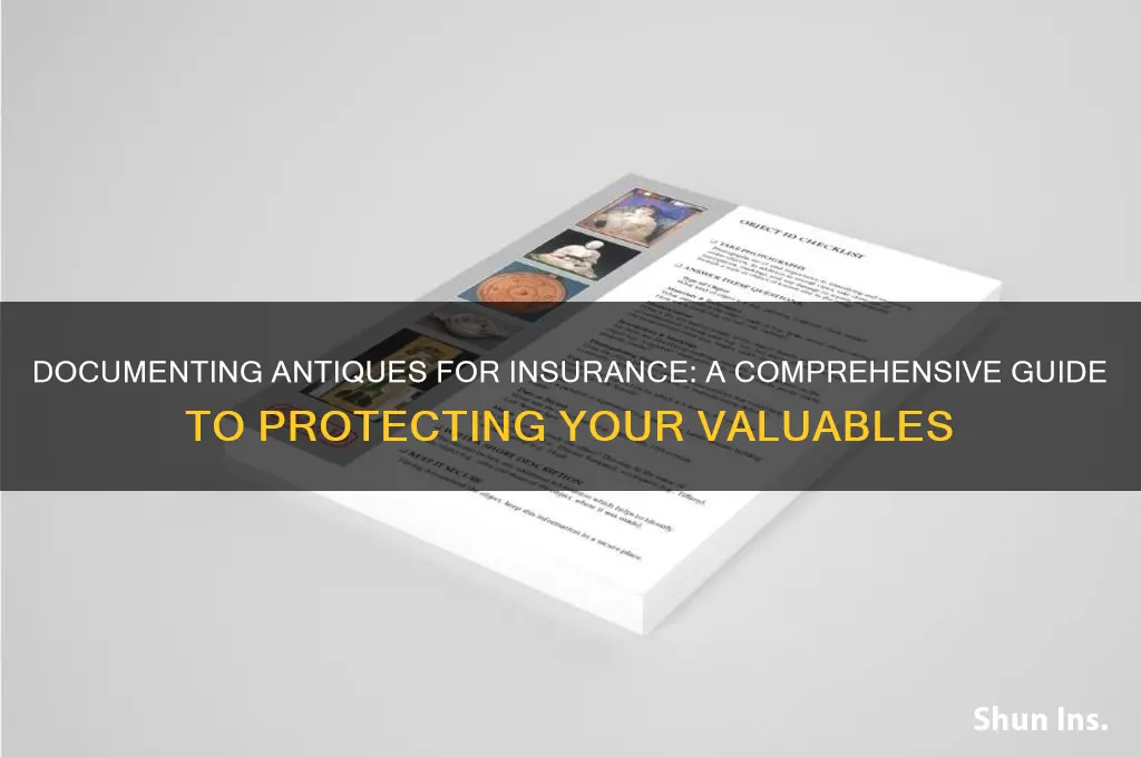 how to document antiques for insurance