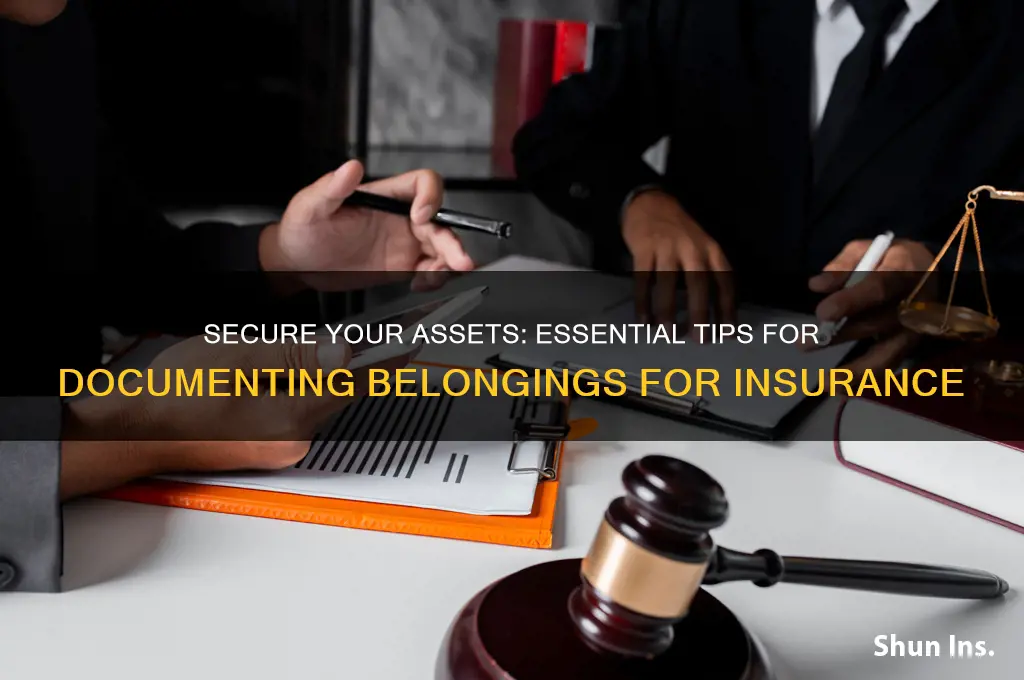 how to document belongings for insurance