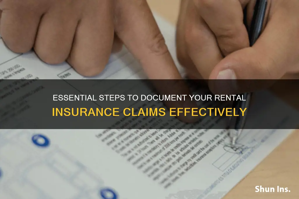 how to document for rental insurance
