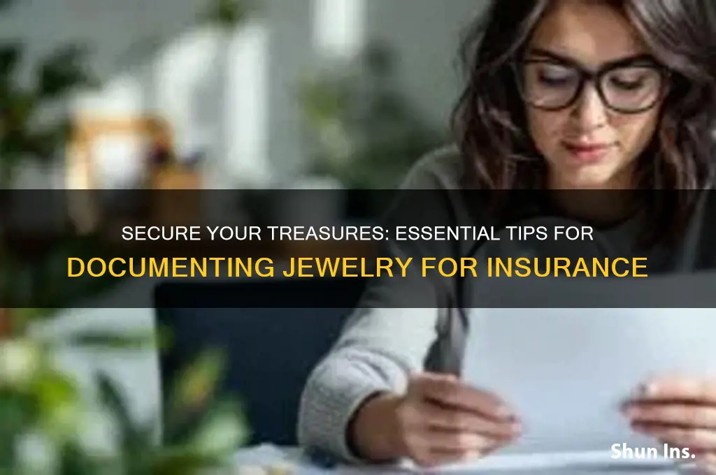 how to document jewelry for insurance