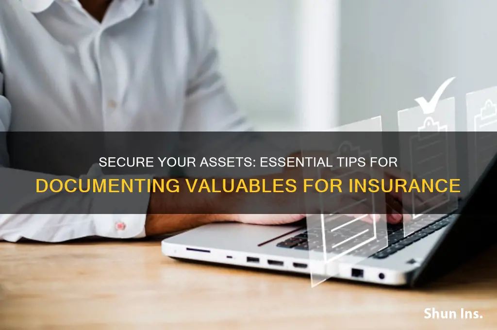 how to document valuables for insurance