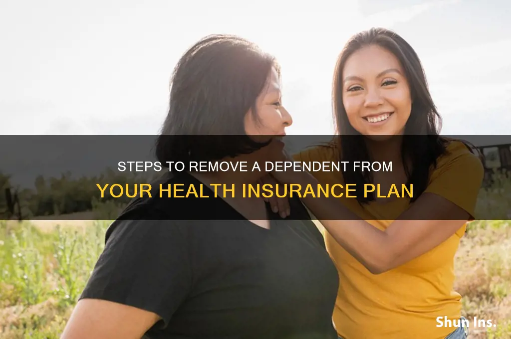 how to drop a dependent from my health insurance