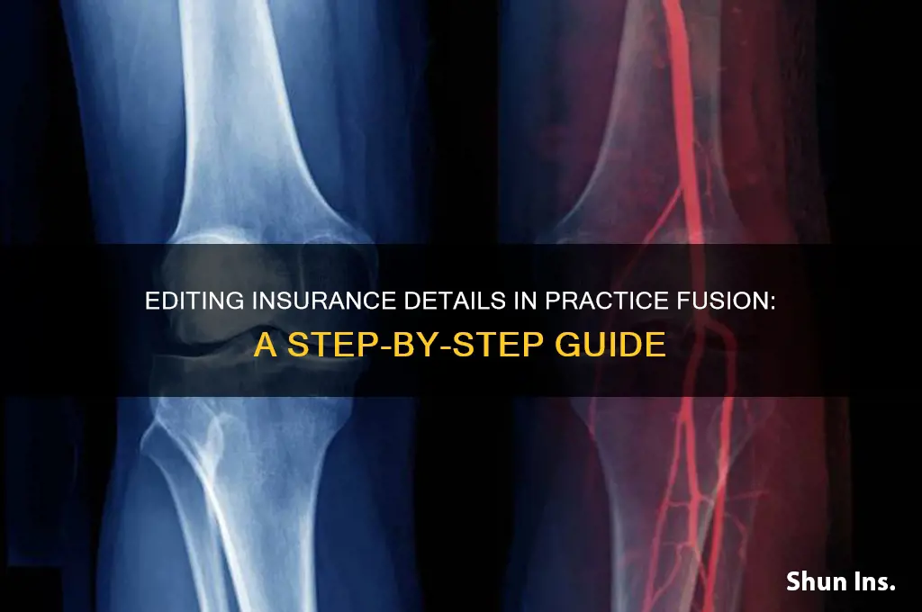 how to edit insurance info on practice fusion