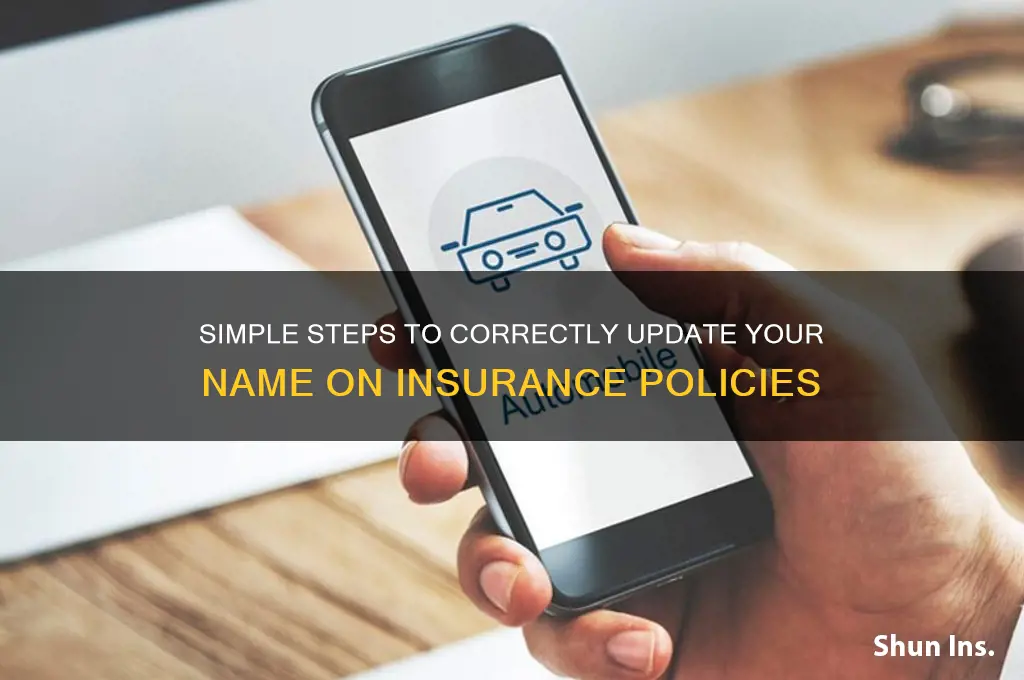 how to edit name on insurance