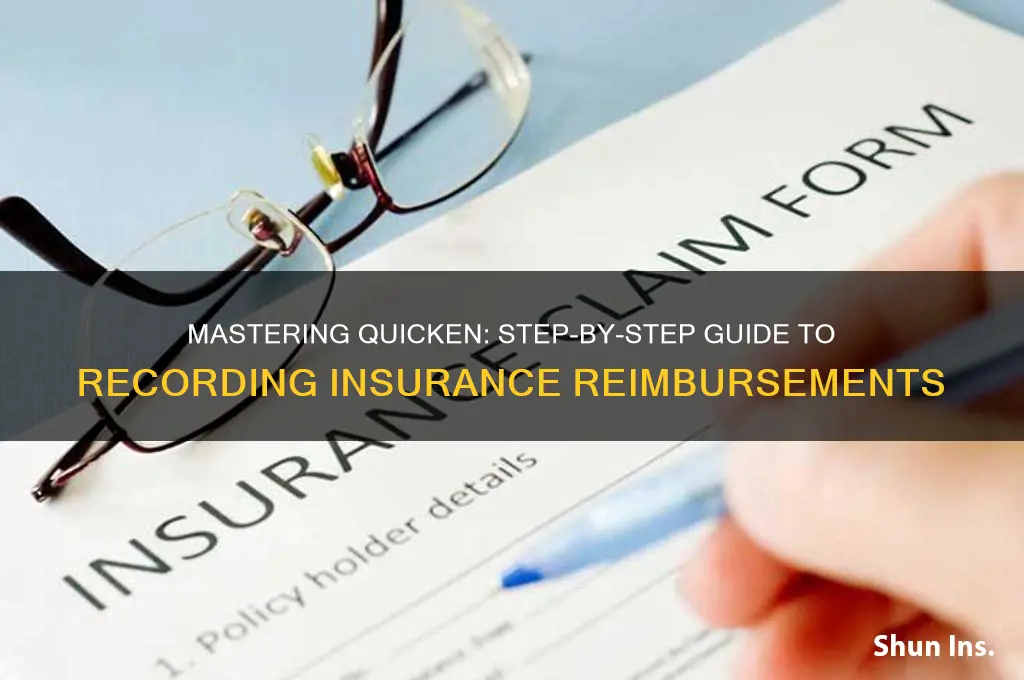 how to enter an insurance reimbursement in quicken