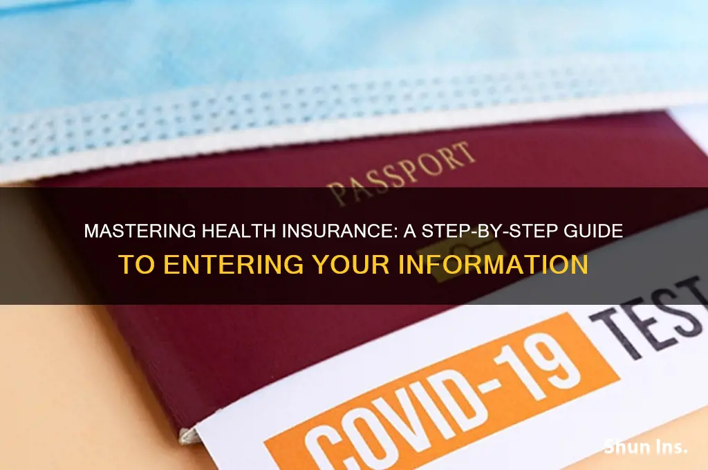 how to enter health insurance information