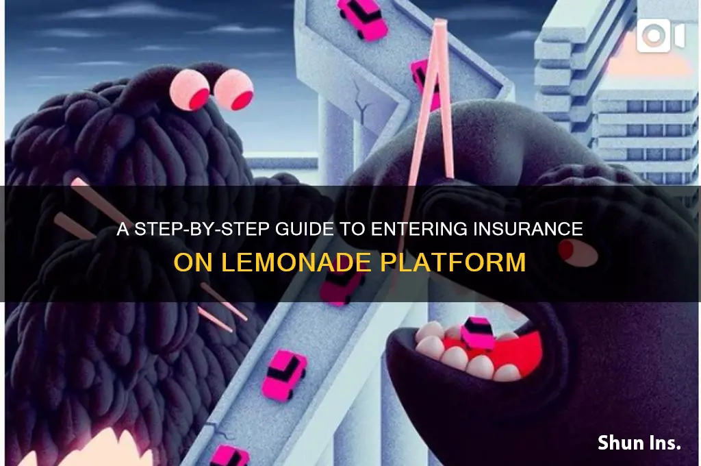 how to enter insurance on lemonade