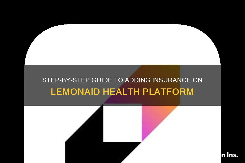 how to enter insurance on lemonaid