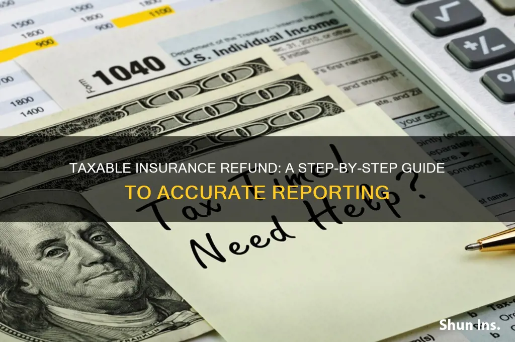 how to enter taxable insurance refund