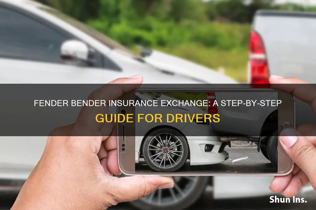 how to exchange insurance in a fender bender