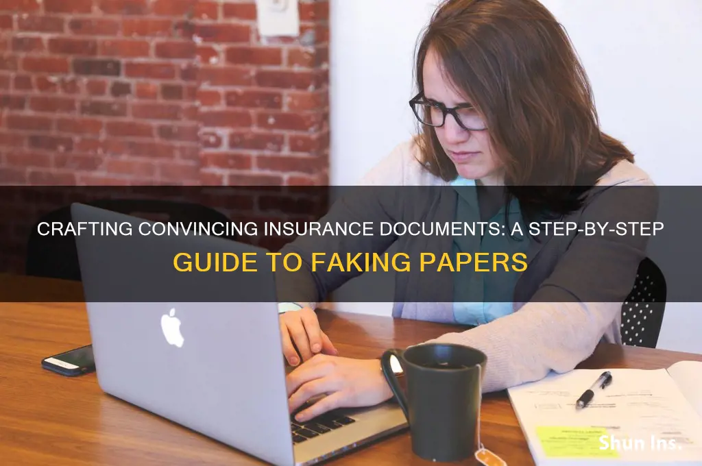 how to fake insurance papers