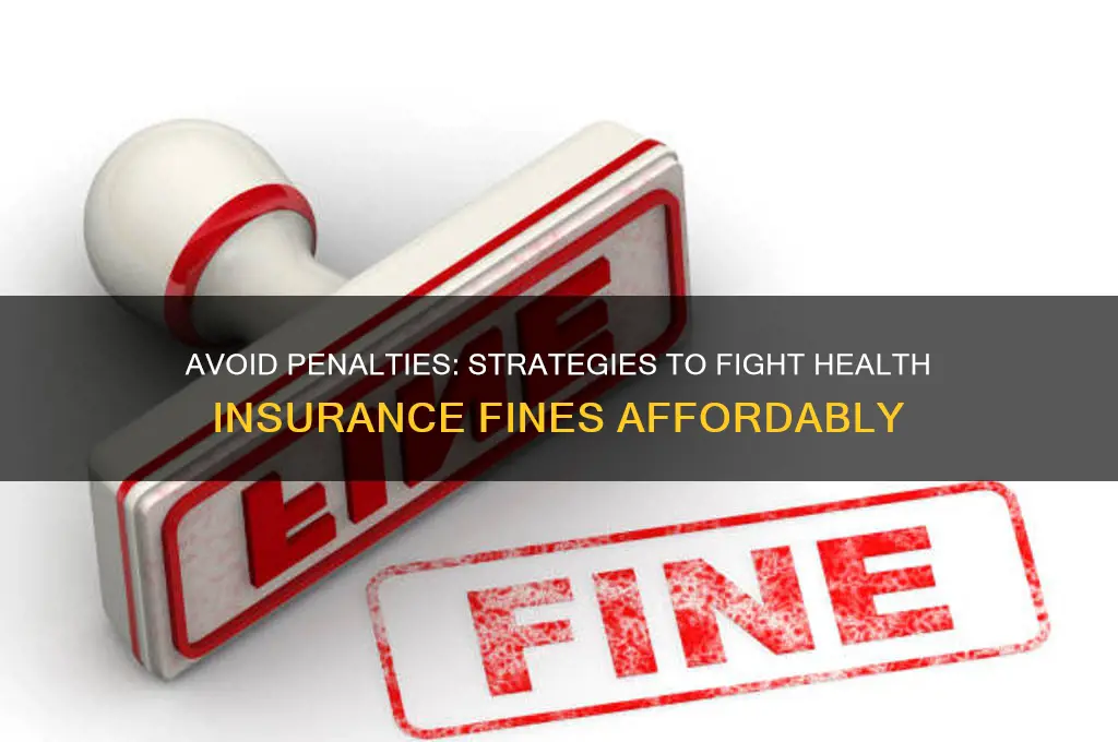 how to fight being fined for not affording health insurance