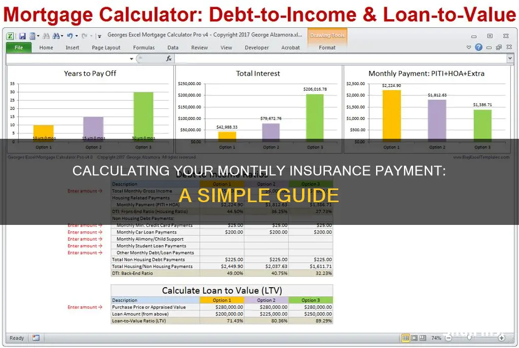 how to figure out your monthly payment of insurance