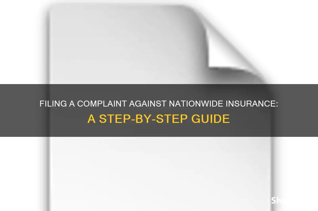 how to file a complaint against nationwide insurance