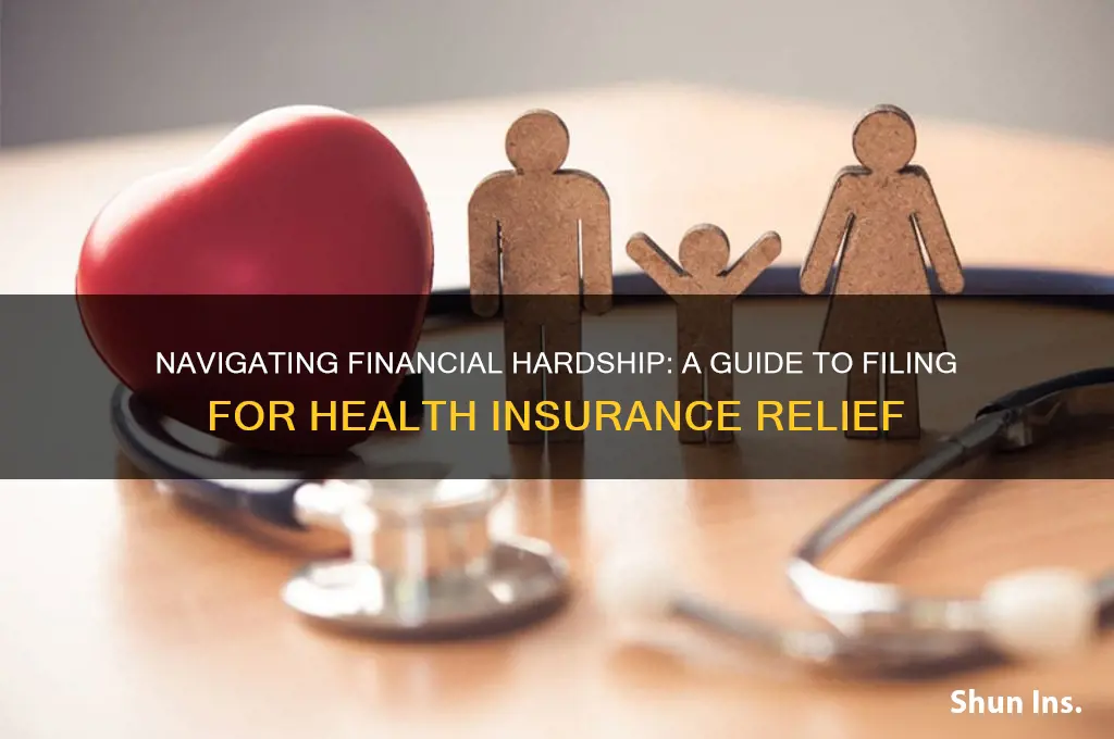 how to file for financial burden for health insurance
