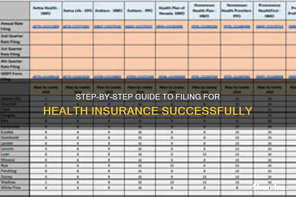 how to file for health insurance