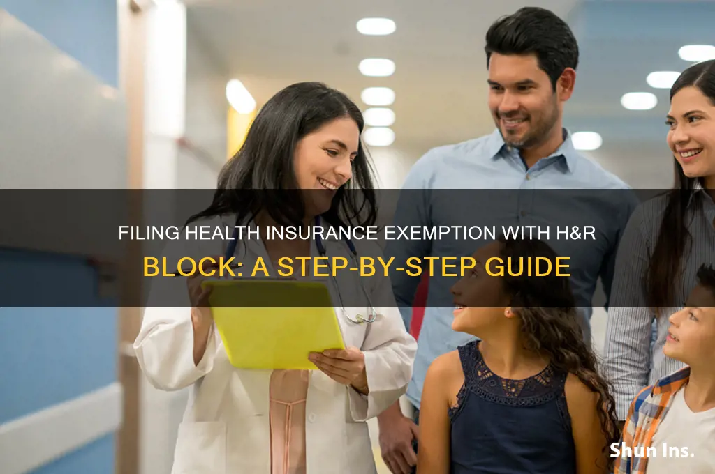 how to file health insurance exemption with h&r block
