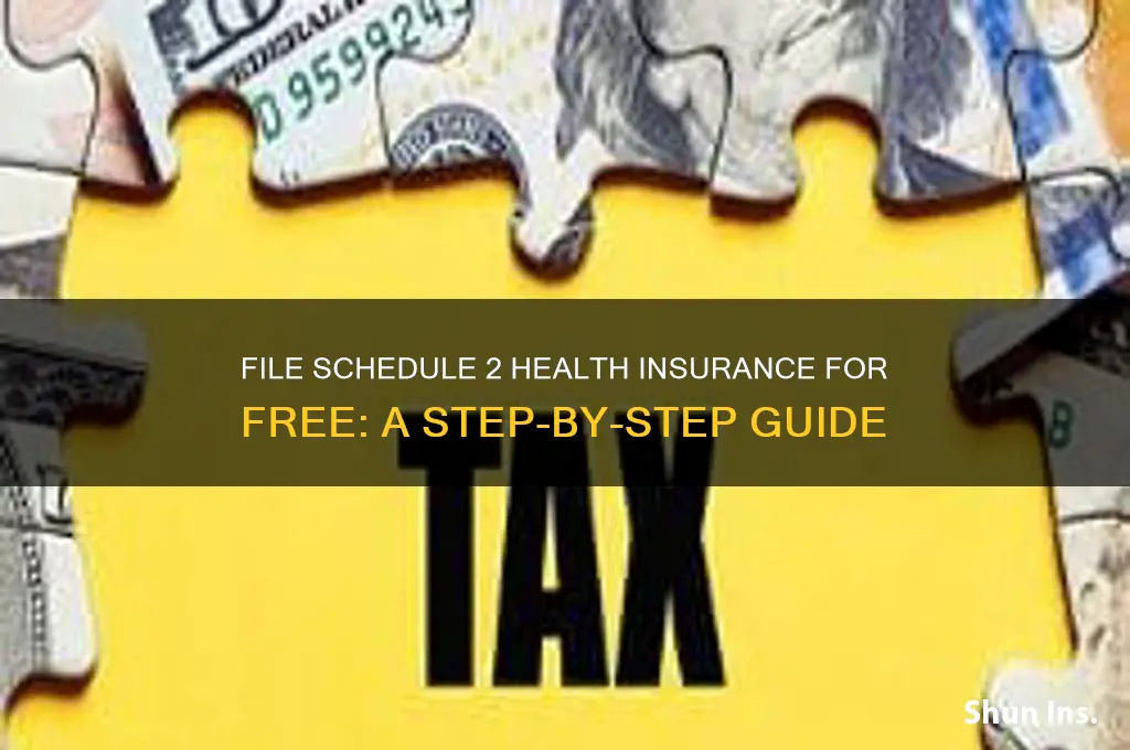 how to file schedule 2 health insurance for free