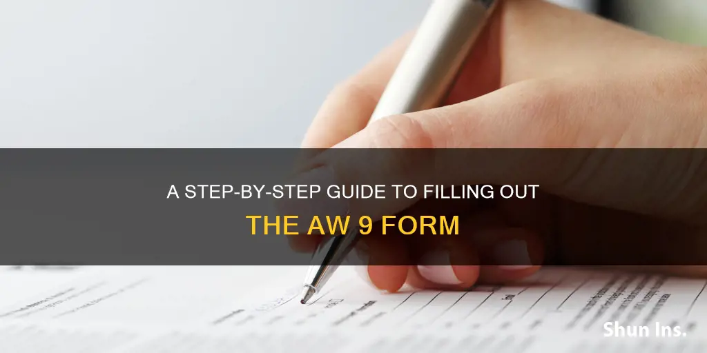 how to fill out aw 9 form for life insurance