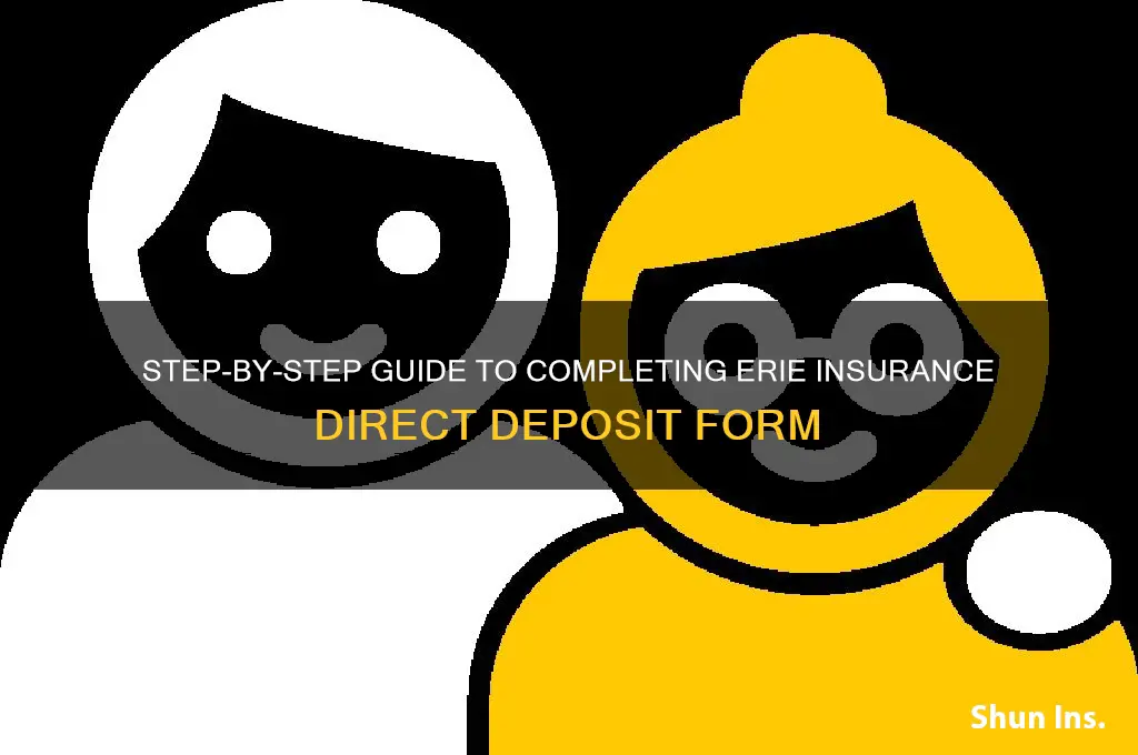 how to fill out direct deposit form erie insurance